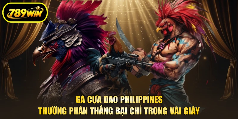 Đá Gà 789WIN, 300 Trận Trực Tiếp Mỗi Ngày Từ 3 Sảnh 3 Gà cựa dao Philippines thường phân thắng bại chỉ trong vài giây