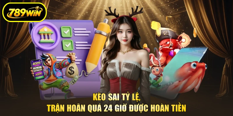 Điều Khoản Điều Kiện 3 Kèo sai tỷ lệ, trận hoãn quá 24 giờ được hoàn tiền